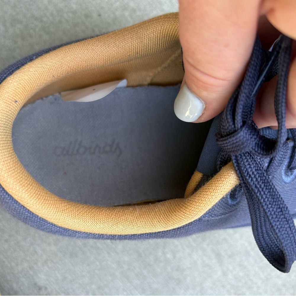 Allbirds Canvas Pacers Shoes Women’s 6 Blue White Lace Up Comfort Sneakers - Picture 7 of 9